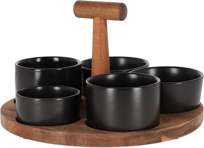 JENS Living Bits & Bites Bo Tapassset Groot - Zwart