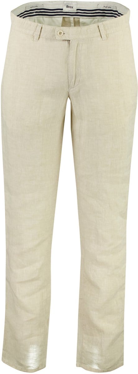 Beige chino wijde fit Brax linnen