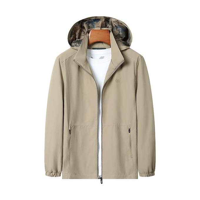 Nouvelle veste légère respirante en mesh décontractée pour homme d'automne 5XL beige