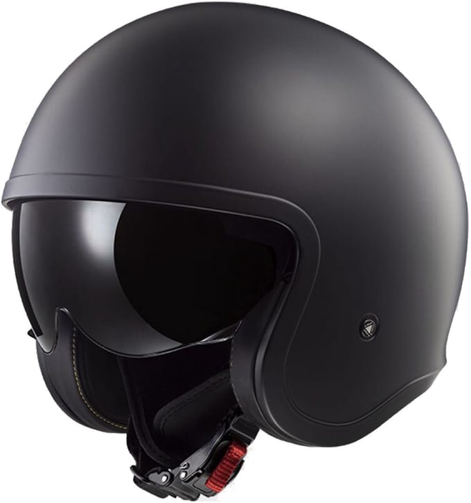 LS2 OF599 Spitfire II Solid Mat Zwart Jethelm - Helm