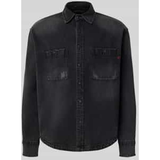 regular fit jeanshemd van puur katoen