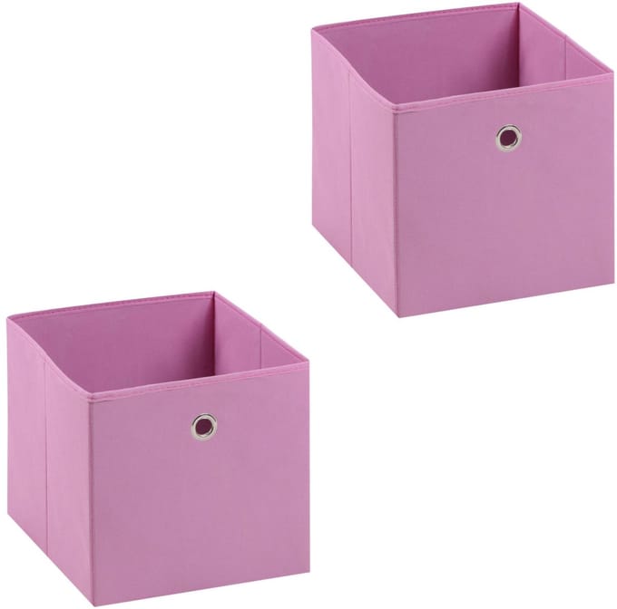 Stoffen doos ELA, set van 2 in roze