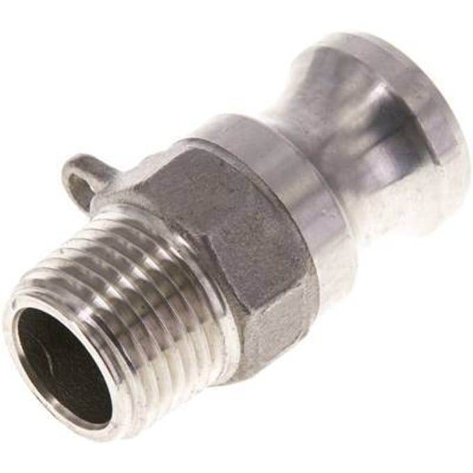 Camlock DN 15 (1/2'') Koppeling Rvs1/2'' NPT buitendraad Type F MIL-C-27487