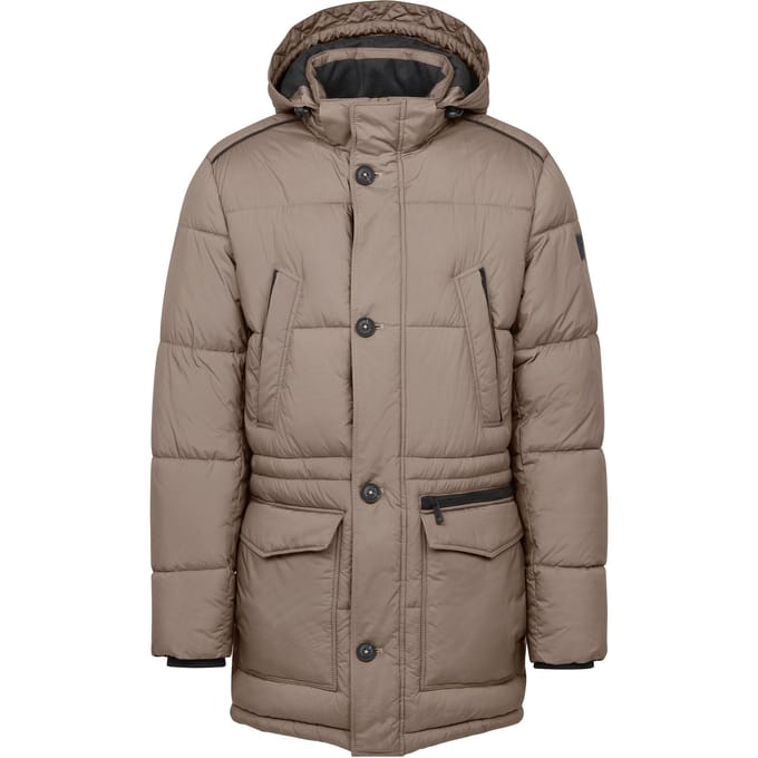 Bugatti Herren Gewatteerde parka met opstaande kraag