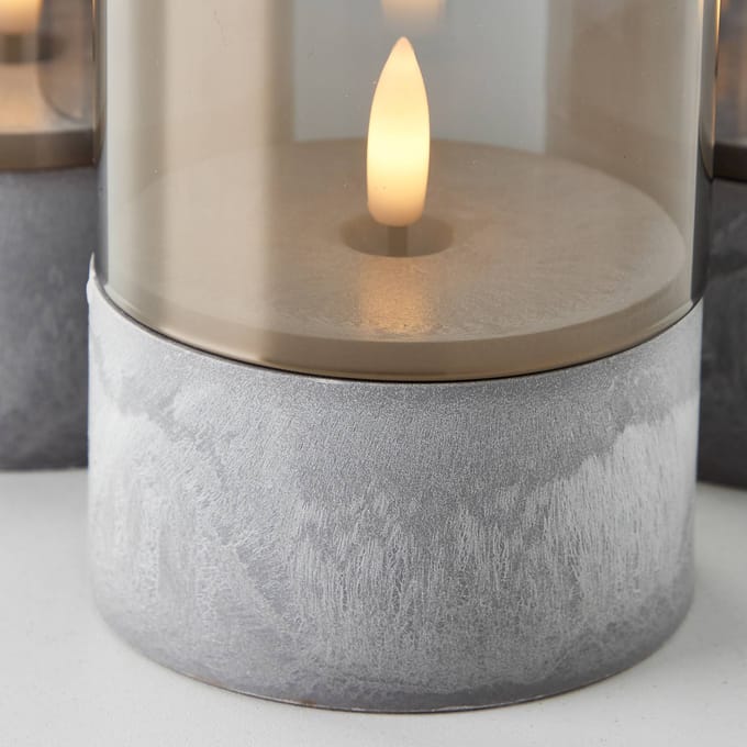 Brilliant Bougie Batterij - Tafellamp - LED - Flickering Candle Light Set - Grijs/Smoke - IP44