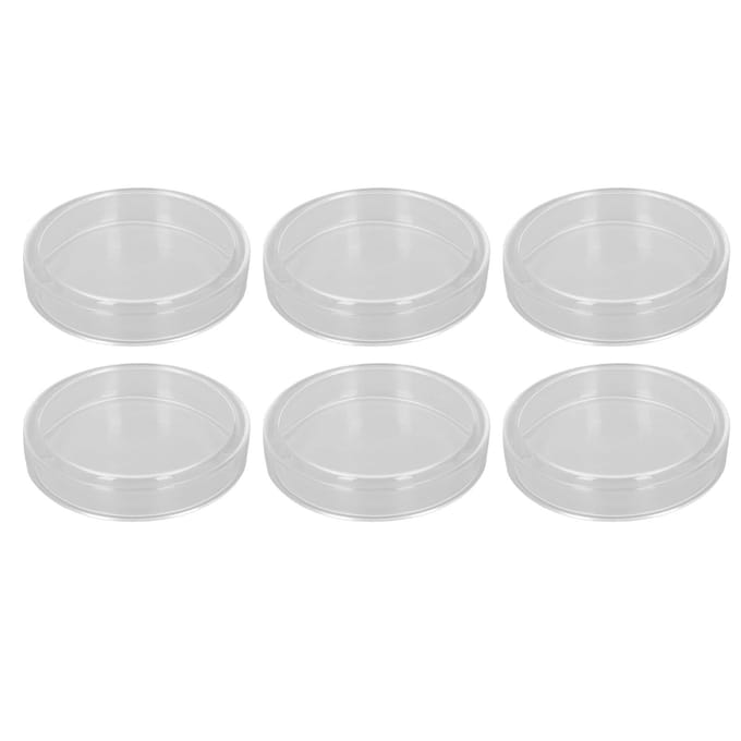 10 STUKS Laboratorium Petrischaal Glas Kweekschalen met Deksel voor Bioresearch Experiment white