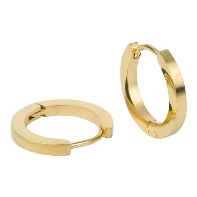 Kalli Oorringen Edelstaal Mat Goud 1851 (16mm)