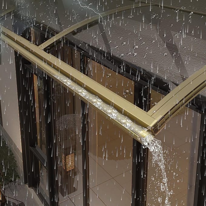 Waterdichte Deurluifel - Regen Bescherming - Buiten Entree - Gebogen Ontwerp - 65x100cm - Transparant