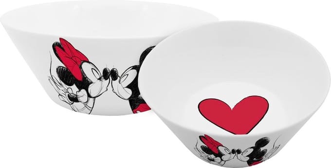 Geda Labels Mickey Mouse - Mickey Kiss Sketch Kom - Wit