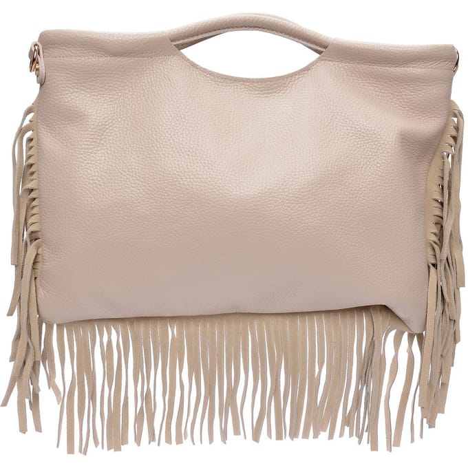 Isabella Rhea Beige Rundleer Tas