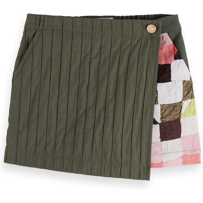 Scotch & Soda Girl Patchwork Skort Thyme Größe: 12 | Röcke Outlet | kids