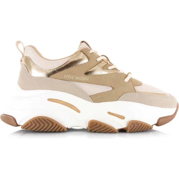 Steve Madden Progressive light bronze lage sneakers dames