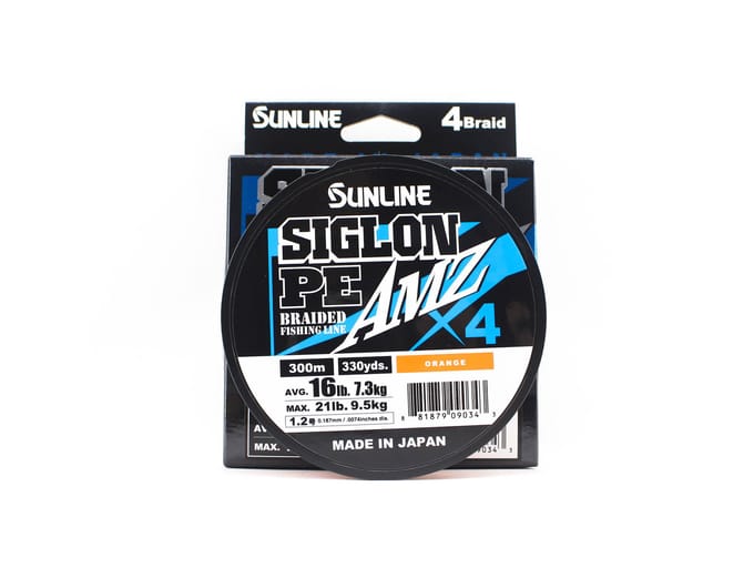 Sunline PE Line X4 Siglon AMZ 300M PE 1.2 16LB Orange (0343) orange