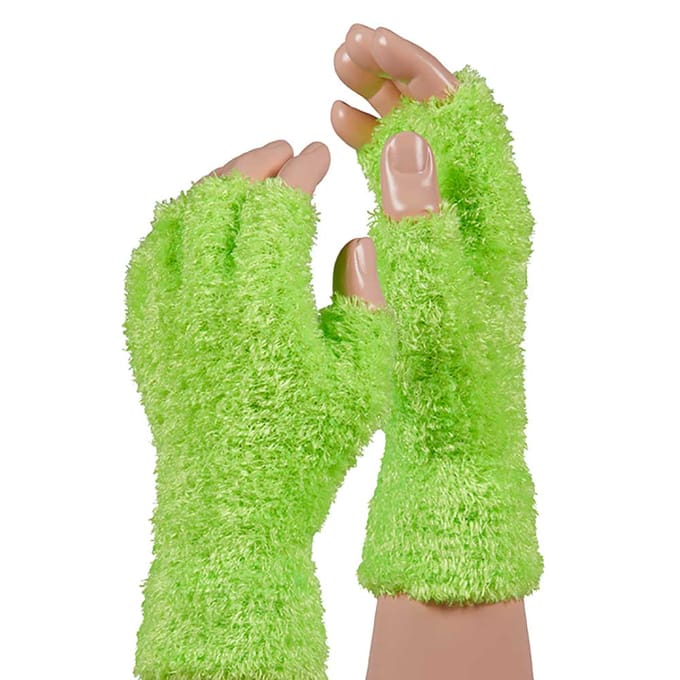 Zachte handschoenen  vingerloos - One size / Fluor groen