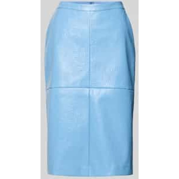 Knie-lange rok met naadritssluiting