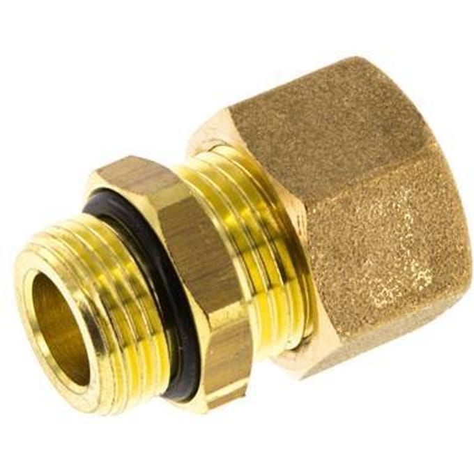 G 3/8'' Buitendraad x 12mm Messing Rechte Knelfitting met NBR Afdichting 75 Bar DIN EN 1254-2