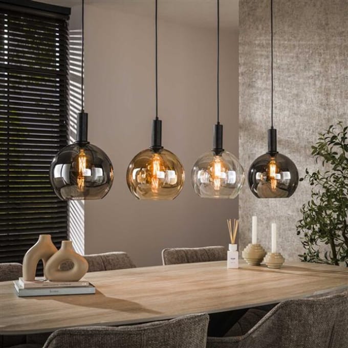 Hoyz Collection - Hanglamp Sfera Tricolore 4-lichts - Artic Zwart