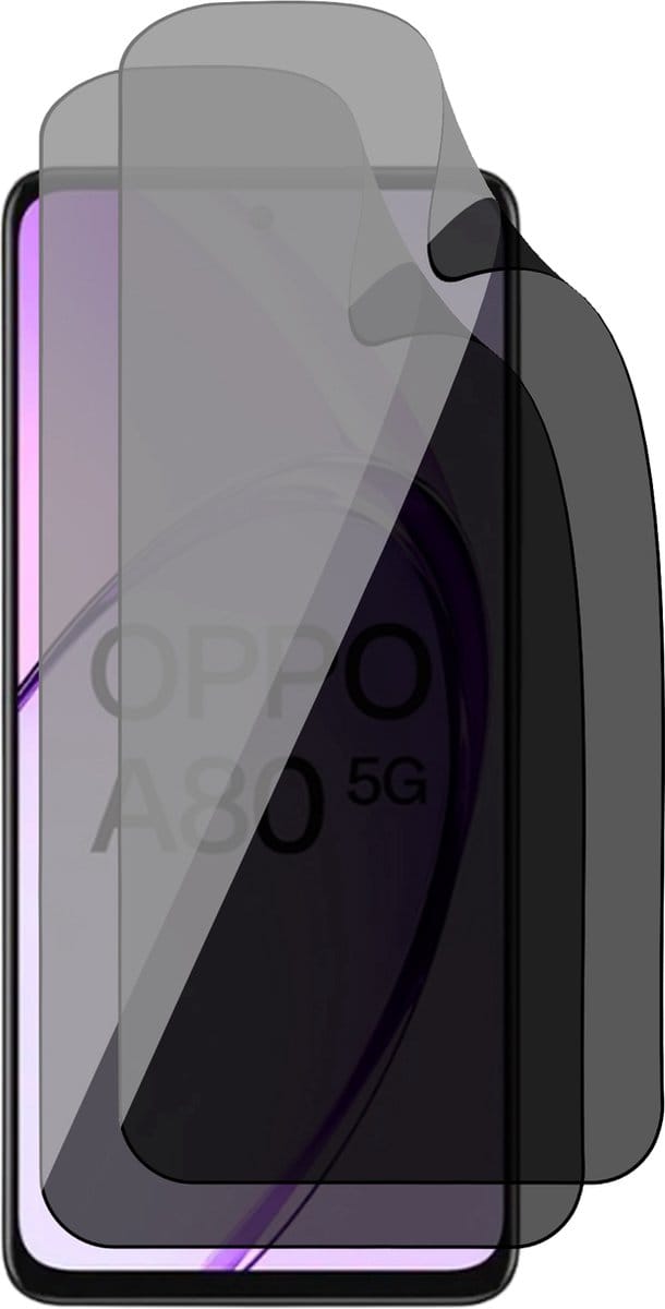 Privacy Screenprotector geschikt voor Oppo A80 - 2x FlexGuard Screen Protector