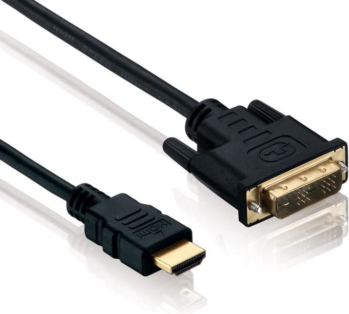 Anschlusskabel, HDMI Stecker/ DVI-D 18+1 St, FULL HD, BASIC, 1,5m, schwarz