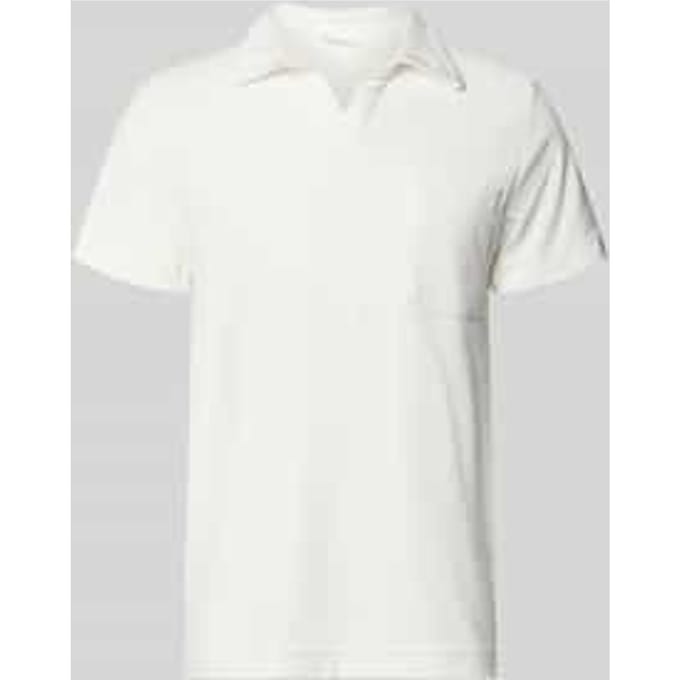 relaxed fit poloshirt met V-hals