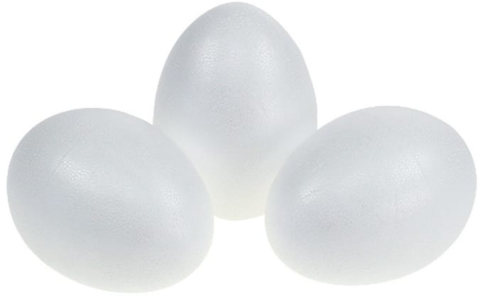 Piepschuim eieren 12cm 5st