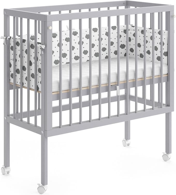 Vitalispa Sophie Aanschuifbed – 94 x 42.5 cm 2 zijrails Grijs