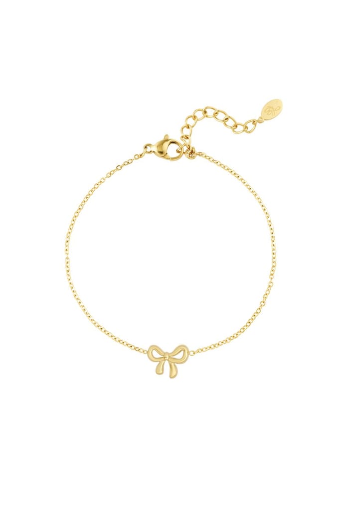 Yehwang - Goudkleurig - Simpele armband met strik - Volwassenen - 16 cm