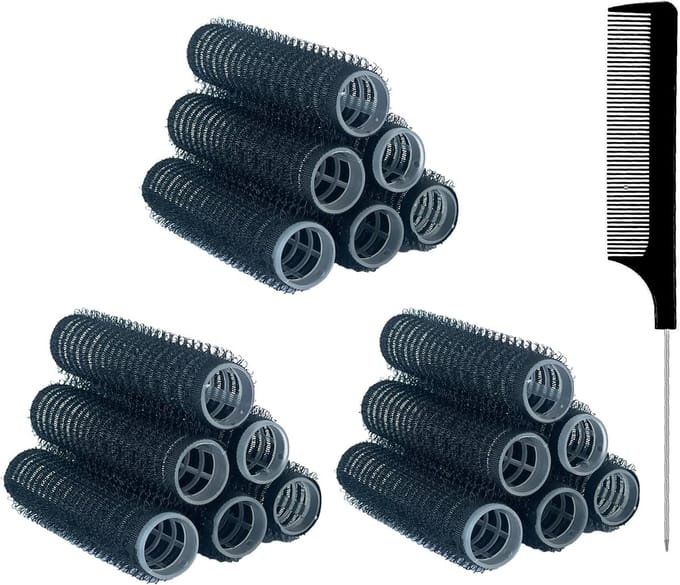 Zelfklevende Haarrollers - Krulspelden Haarkrulders - Haar Krullen - Zonder Hitte - 18 stuks - Rood