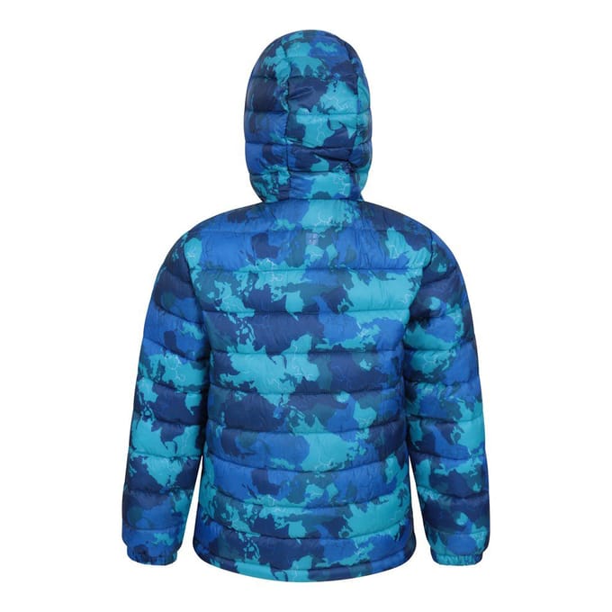 Mountain Warehouse Camo gewatteerd jongensjack (Helder Blauw)