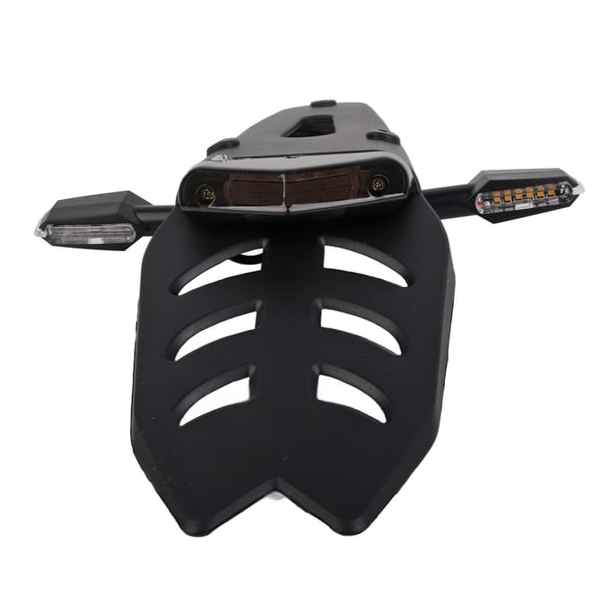 Multifunctioneel Motorlicht LED Motor Achterlicht Knipperlicht Aangepast Spatbord Achterlicht black