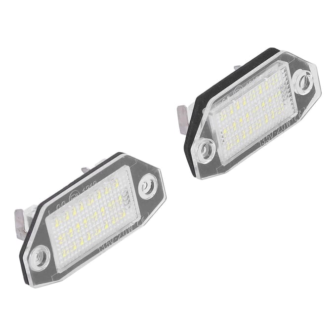 Éclairage de plaque d'immatriculation de voiture LED blanche 1224V Prise en plastique Plug and Play Convient pour Ford Focus CMAX 20032018 white