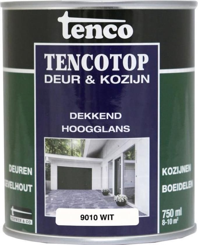 Tenco tencotop deur & kozijn dekkend hoogglans wit - 750 ml