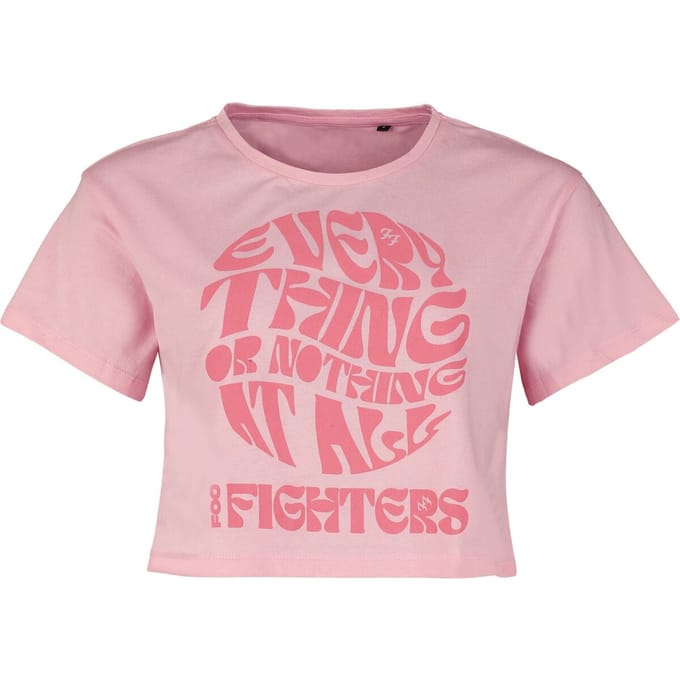 Foo Fighters T-shirt - Circle Text - XS tot XL - voor Vrouwen - roze