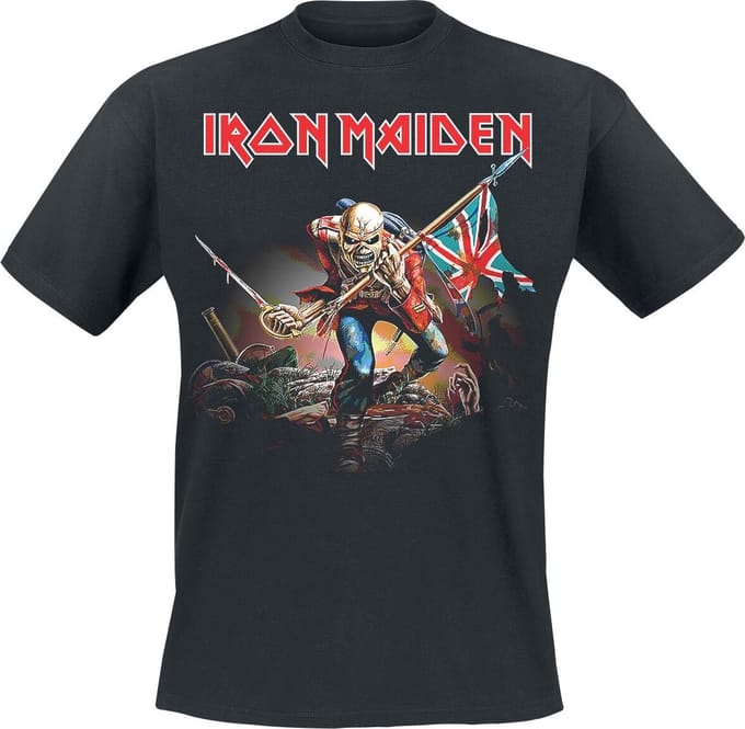 Iron Maiden T-shirt - Trooper - S tot 4XL - voor Mannen - zwart