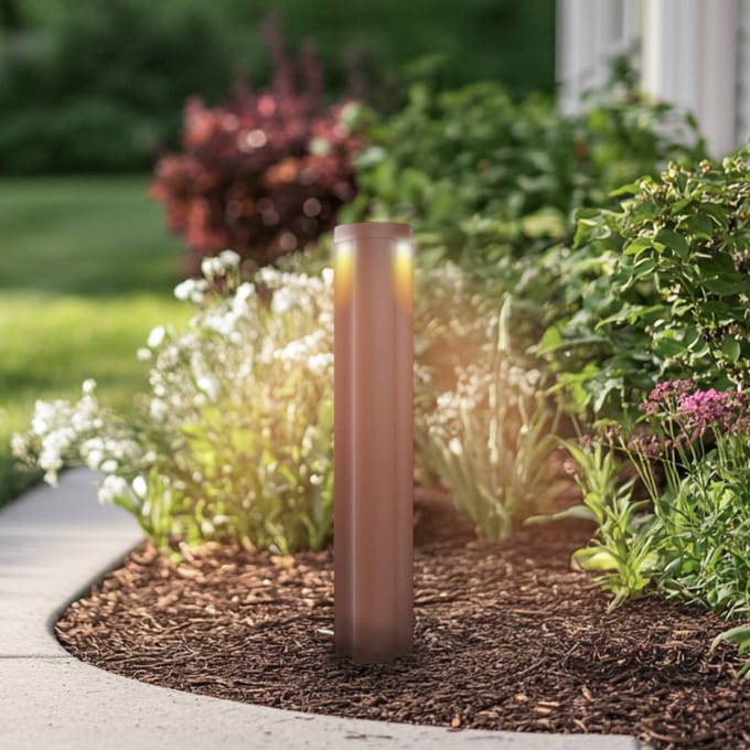 Lucande LED tuinpadverlichting Raiku, roestkleurig, aluminium, 65 cm