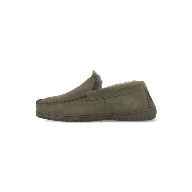 Warmbat Grizzly Suede Heren Sloffen - Groen