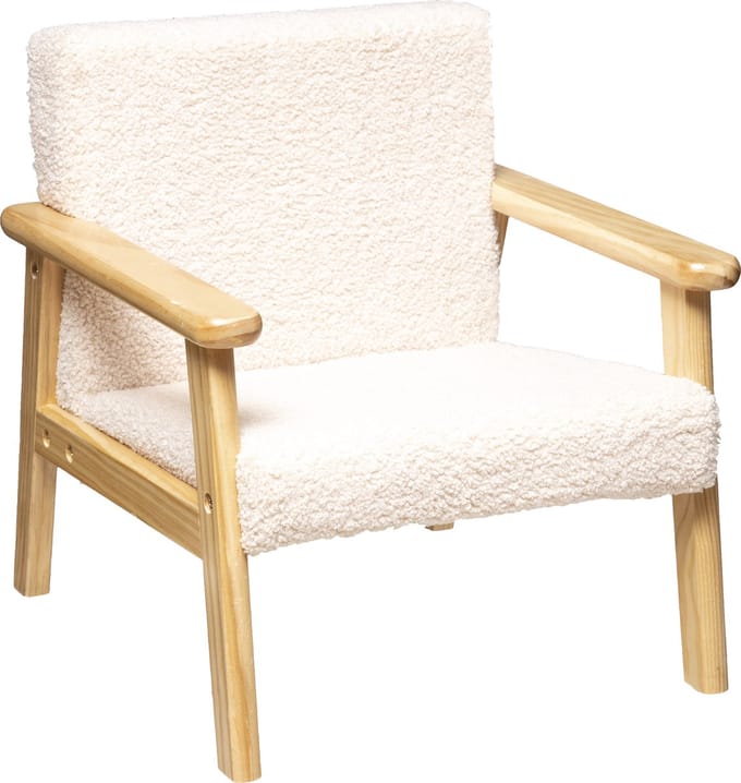 Atmosphera Basile kinderzetel in bouclé - 43x43x46cm - Ecru