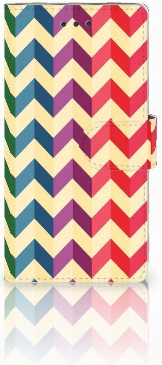 Huawei Ascend P8 Lite Telefoon Hoesje Zigzag Multi Color