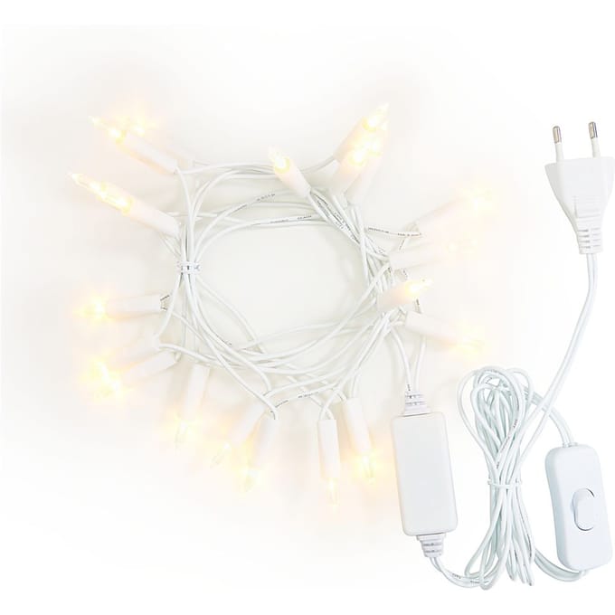 Konstsmide LED Mini Lichtketting met Schakelaar, 20 warm witte diodes