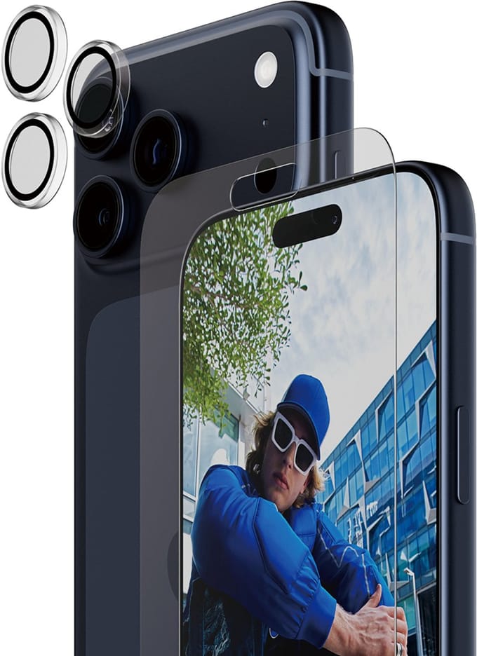 PanzerGlass Classic 2 in 1 bundel iPhone 17 Pro Max screen en camera protector