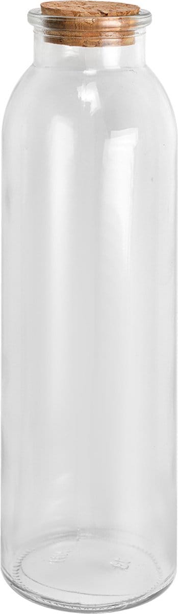 Clayre & Eef Decoratie Fles Ø 5x19 cm Transparant Glas