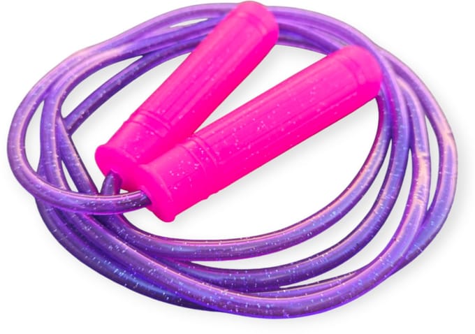 Jobber Toys Springtouw Kinderen - Springtouwen kind - Glitters - Paars