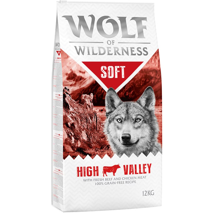 12kg "Soft High Valley" Rund Wolf of Wilderness Hondenvoer