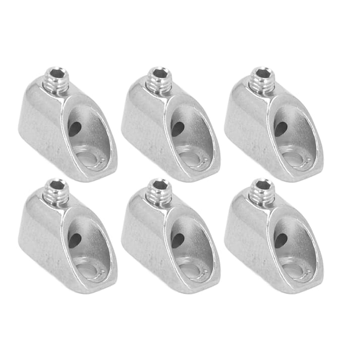 Elektrische Headless Gitaar Locking Nut Zinklegering Vervanging voor 6 Snaar Split Type Zilver white