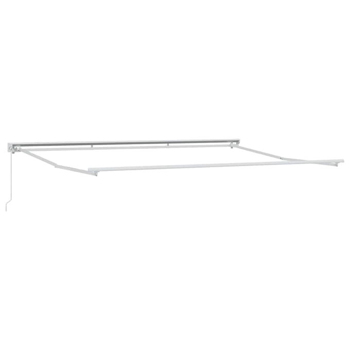 vidaXL - Handmatig - Afsheringsframe - Verstelbaar - Wit - 4 - × - 3,5 - m - Staal