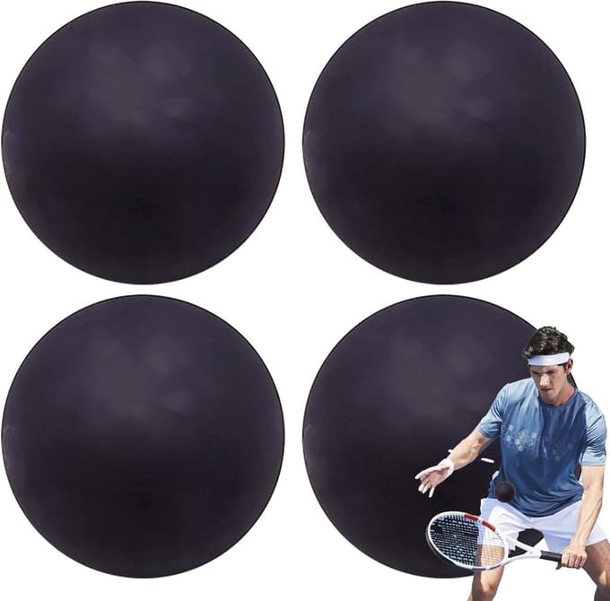 Trainingsballen - Holle ballen - Sport training - Hoge elastische constructie - 4 stuks - Zwart
