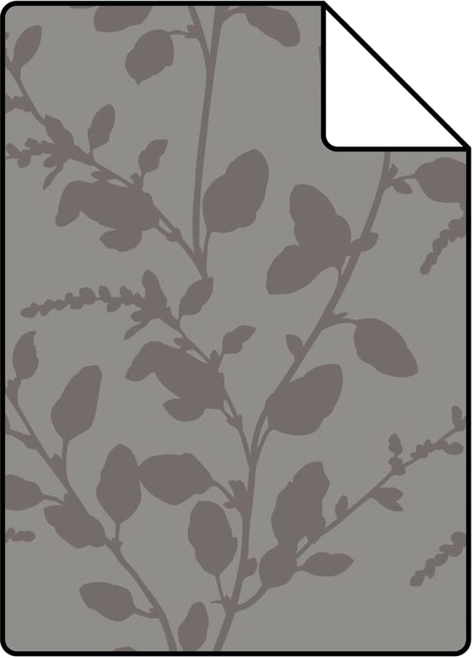 Proefstaal Origin Wallcoverings behang bladeren taupe - 26,5 x 21 cm - 345930-S