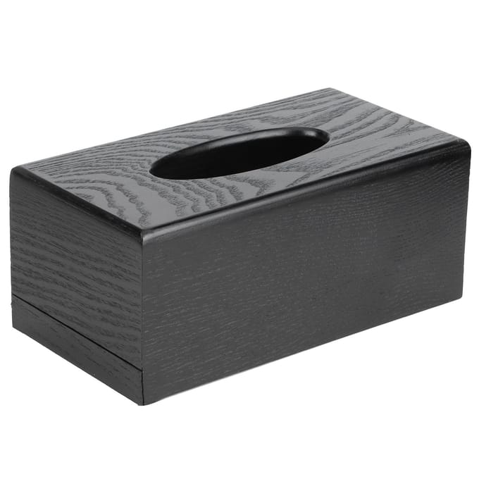 Zwarte Houten Tissuebox Servethouder Elegante Stijl Tissuehouder voor Thuis Hotel Woonkamer gray