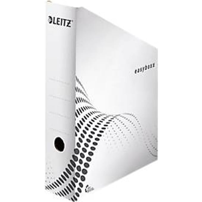 Tijdschriftenhouder easyboxx - gerecycled karton - rug 80 mm - wit - 25 stuks