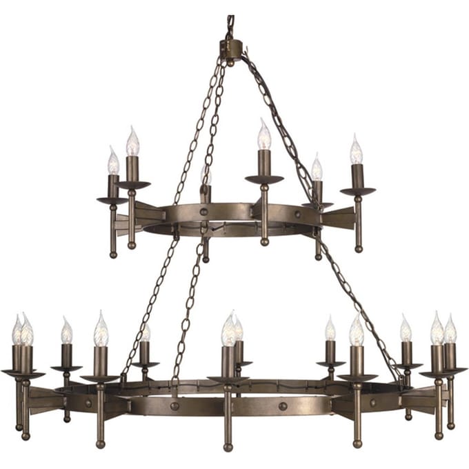 Elstead Lighting LED Kroonluchter | 18X E14 Max 60W | Dimbaar | Old Bronze
